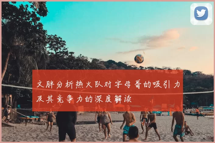 文胖分析热火队对字母哥的吸引力及其竞争力的深度解读