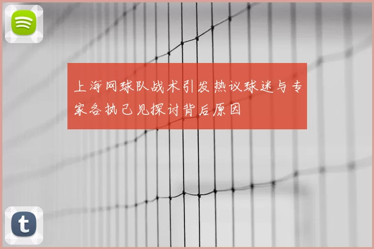 上海网球队战术引发热议球迷与专家各执己见探讨背后原因